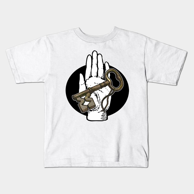 key in hand Kids T-Shirt by Marccelus